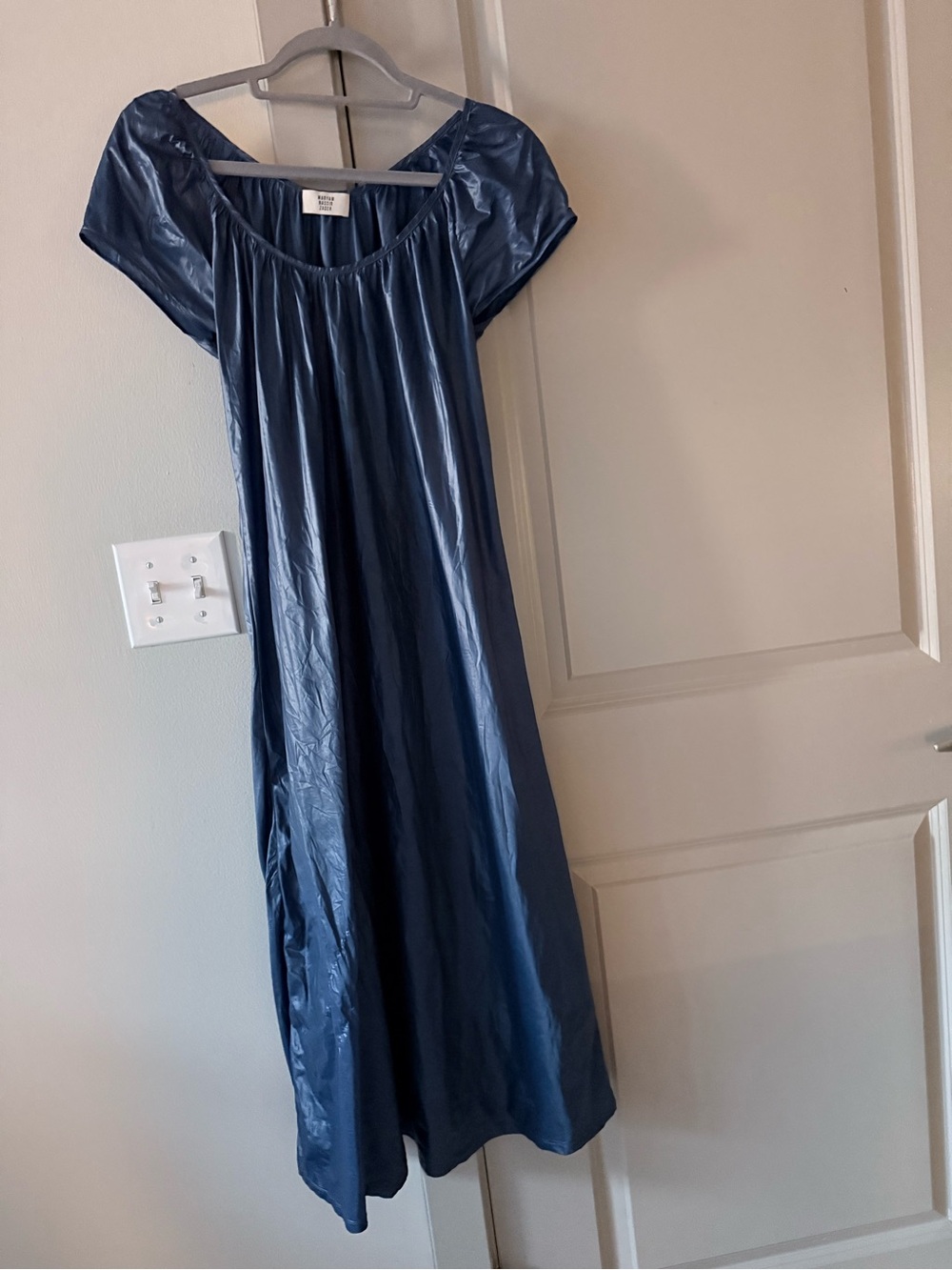 Maryam Nasir Zadeh Navy Blue Nylon Dress